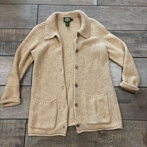 Vintage Cabela’s  knitted cream cardigan sweater women’s size Medium